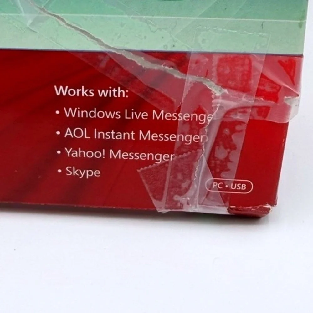 Microsoft LifeCam VX-6000 HD Webcam Wide-Angle Lens 3x Zoom Silver New In Box